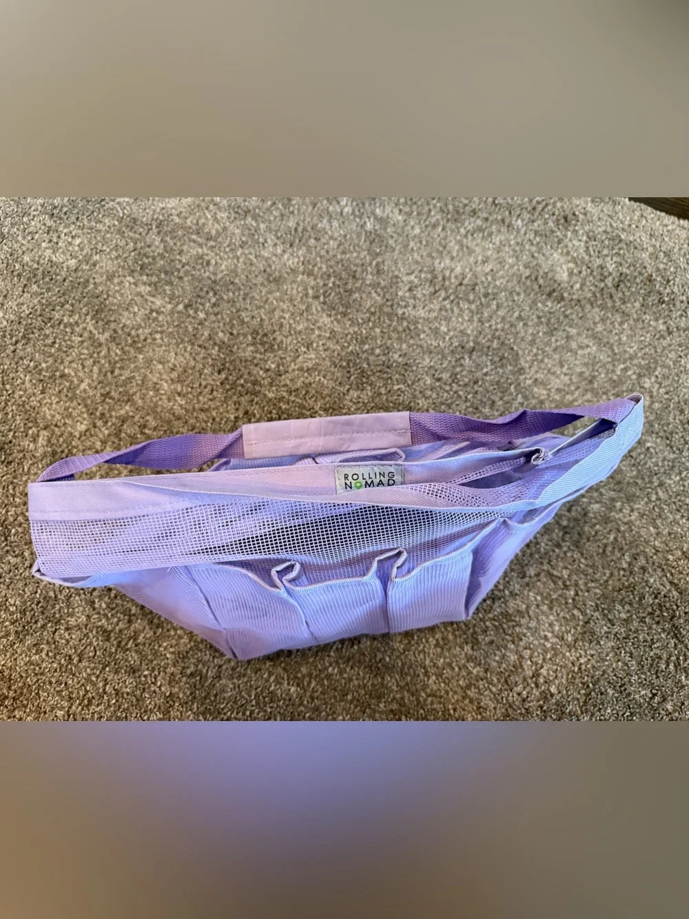 Light Purple Mesh Tote Organizer Bag for Women